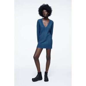 Zara Plush Oversized V Neck Sweater